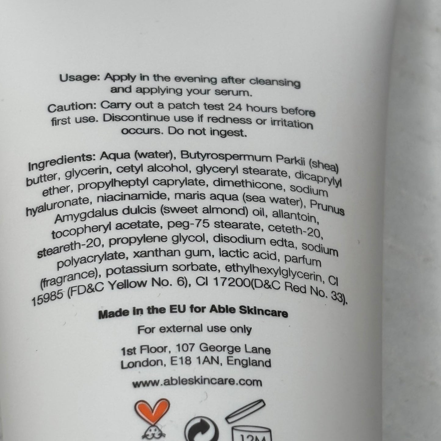 New ABLE SKINCARE Anti-Ageing Retexturing & Resurfacing Duo Moisturizer