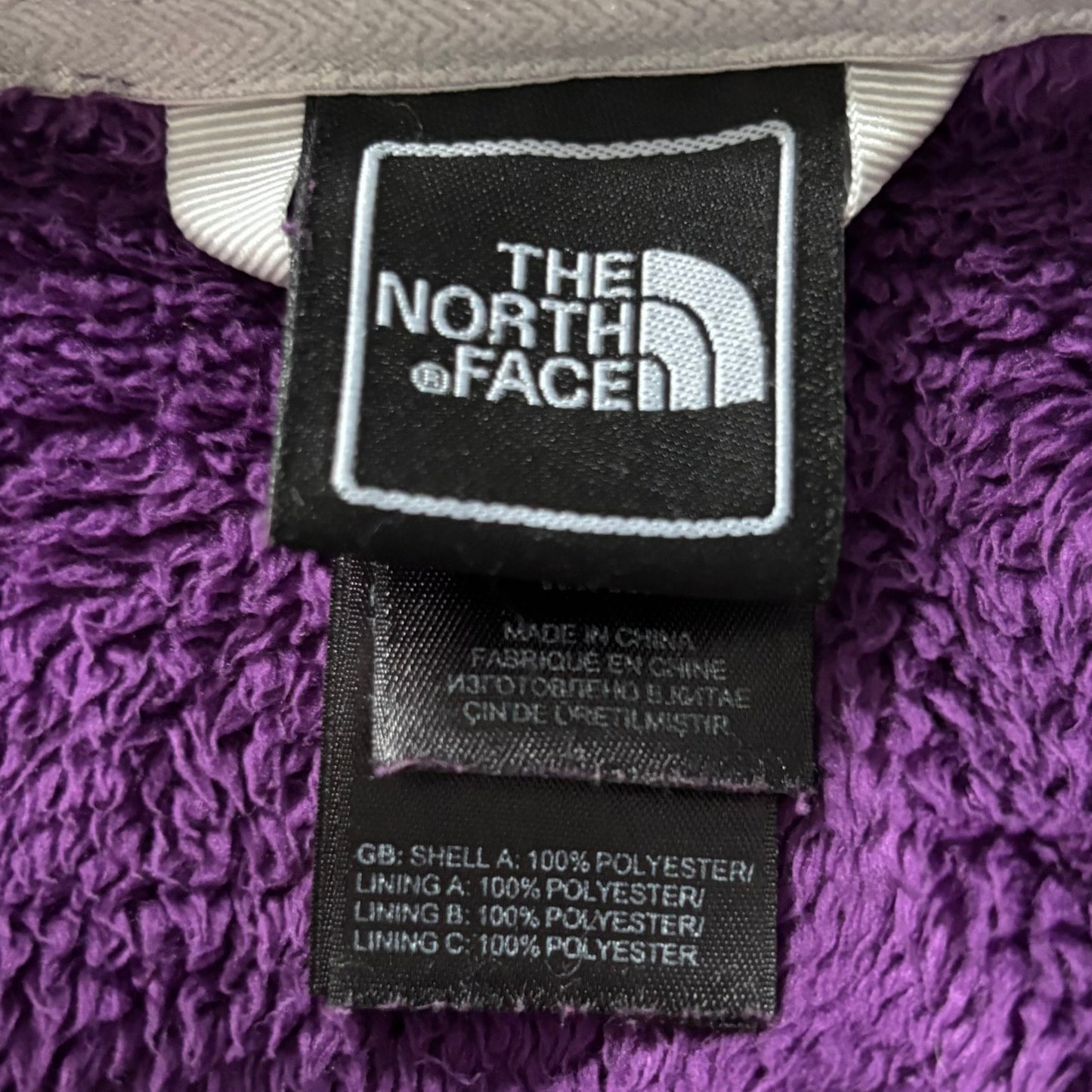THE NORTH FACE Purple Osito Full-Zip Fleece Jacket Size Medium