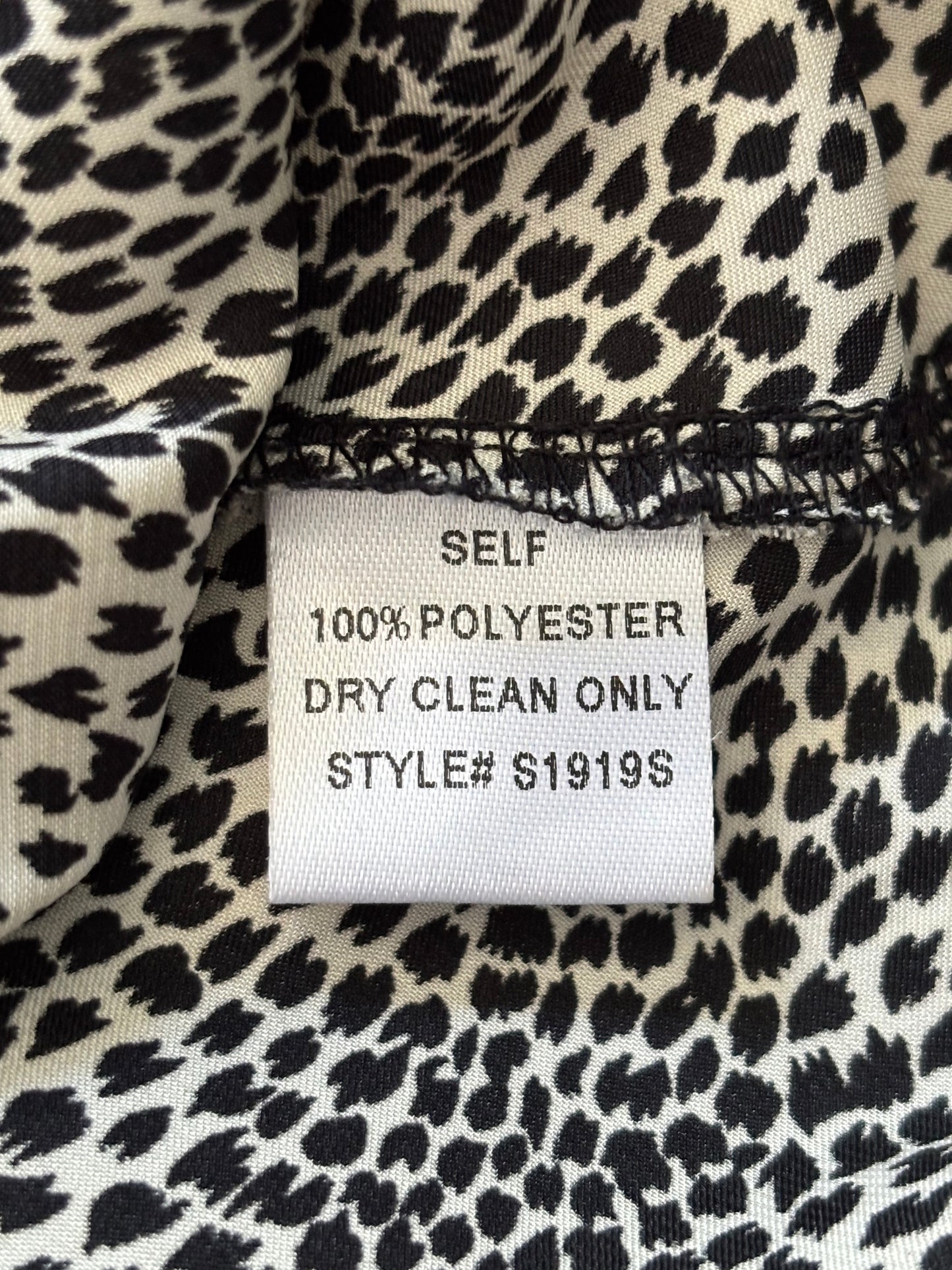 RE:NAMED Animal Print Satin Bias Midi Skirt Size Large