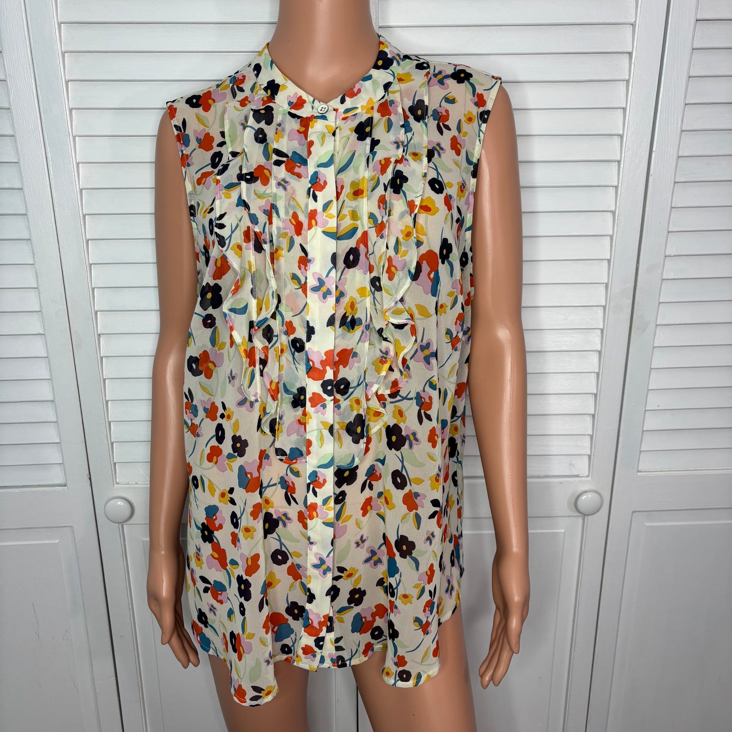 CABI Tux Ruffle Top Size XL