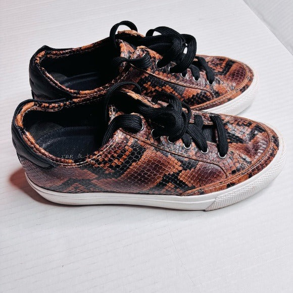 RAG & BONE Golden Brown Army Low Sneakers Size 8