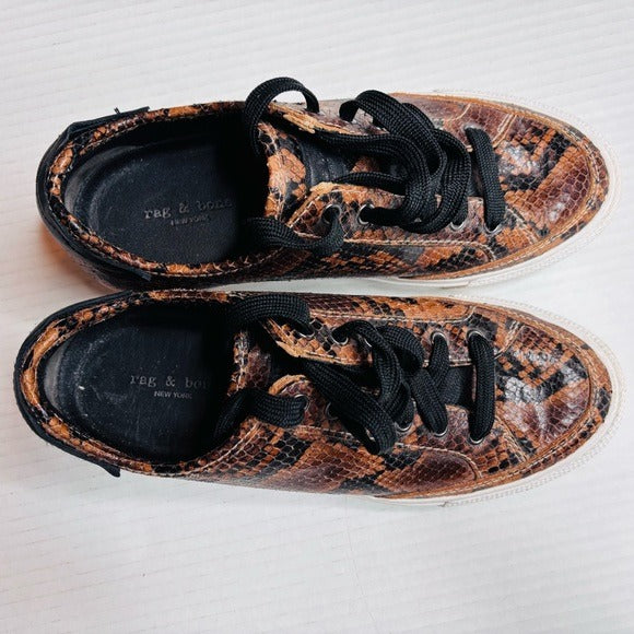 RAG & BONE Golden Brown Army Low Sneakers Size 8