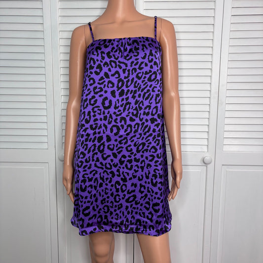 NEW BUDDY LOVE Sandra Swing Mini Dress in Purple Size Small