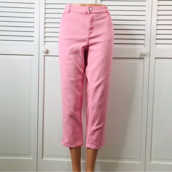 JOE FRESH Slim Pink Capris Pants Size 14