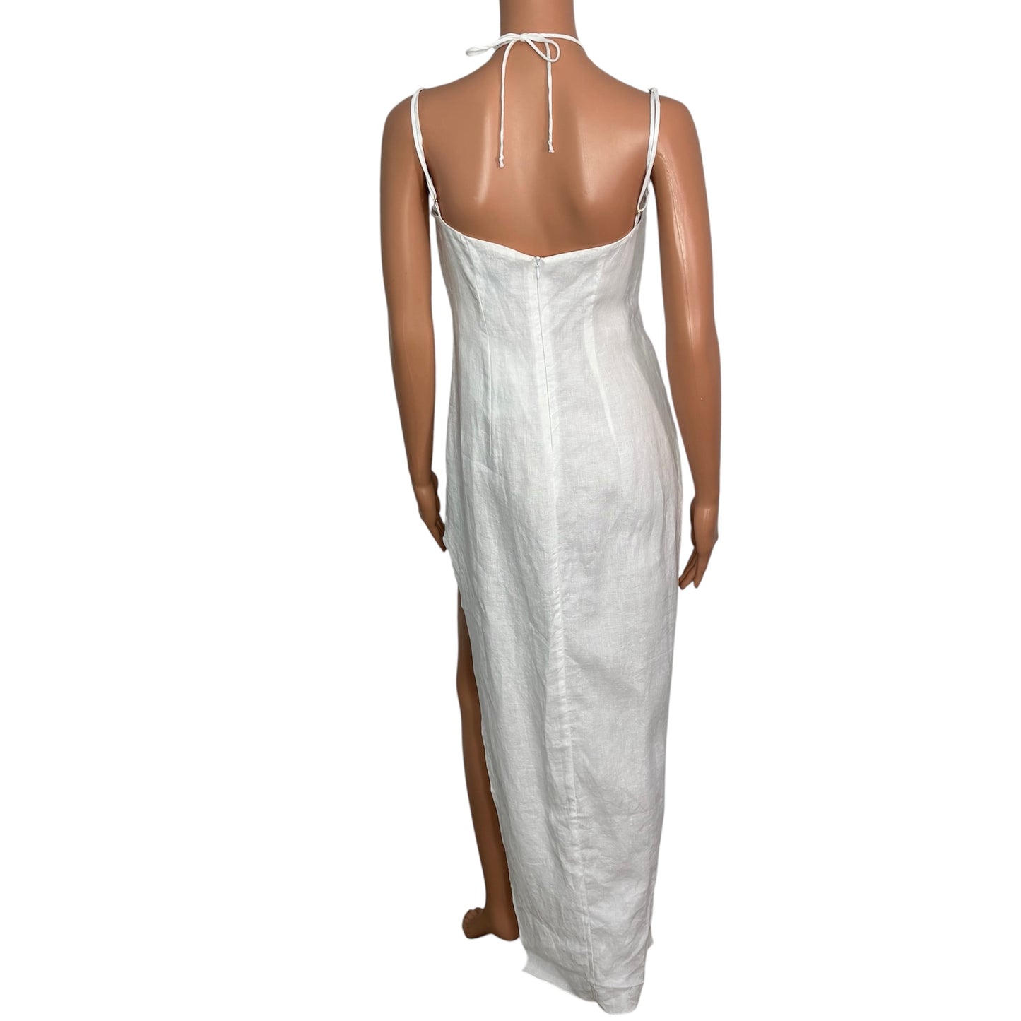 RUMER THE LABEL Freya White Linen Maxi Dress Size Small