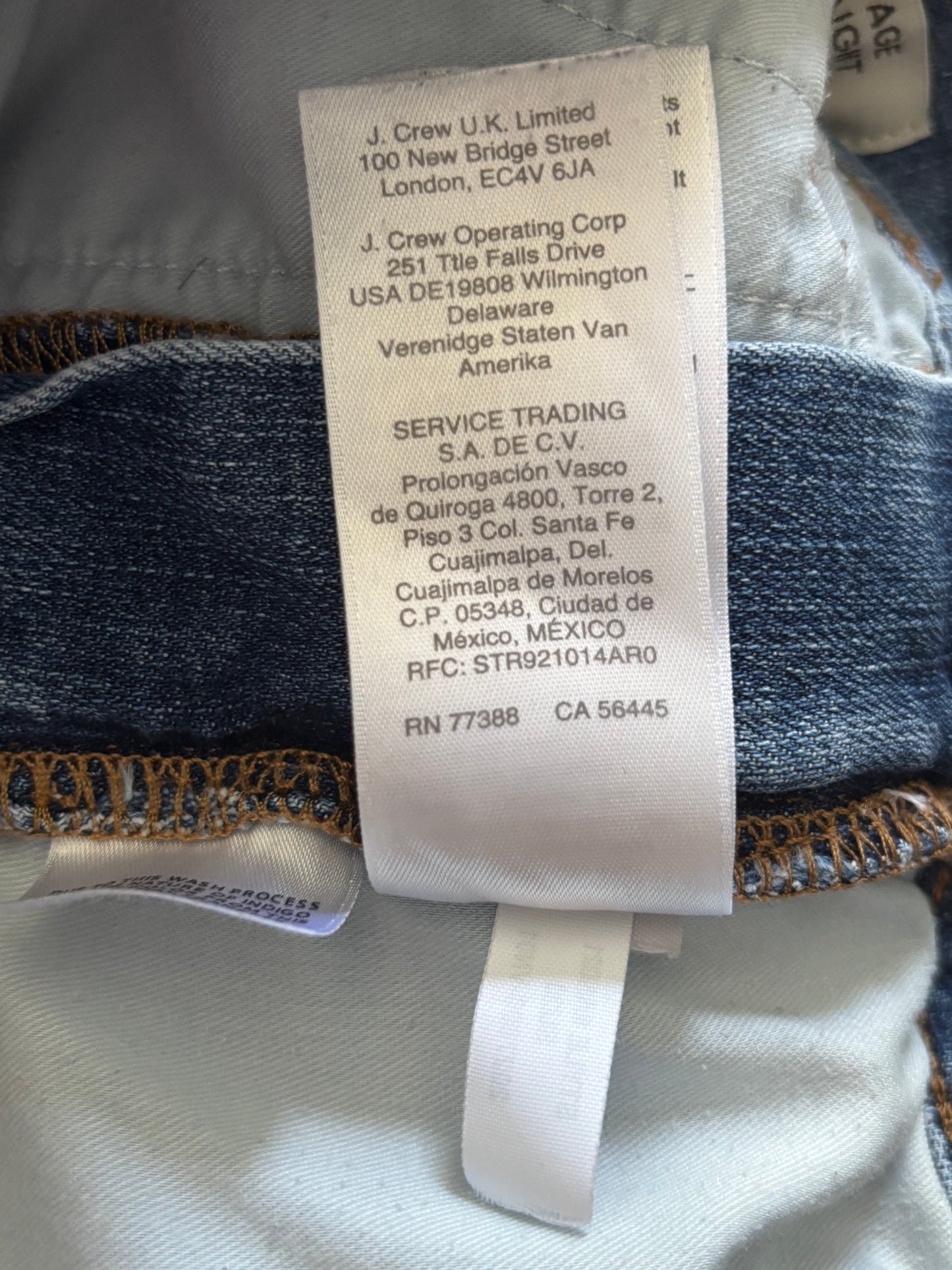 J.CREW Blue Vintage Straight High-Rise Jeans Size 28