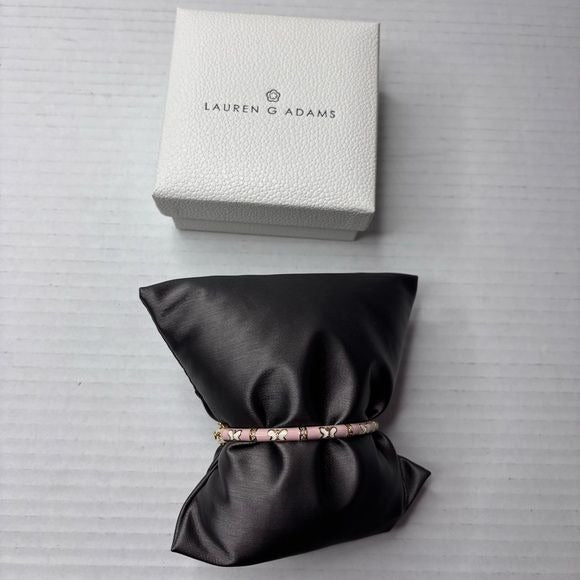 *NEW* LAUREN G. ADAMS Pink Daisy Love Stackable Bangle