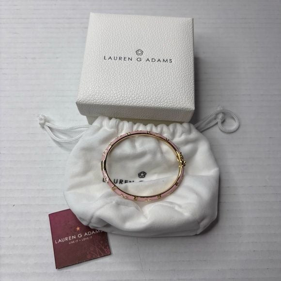 *NEW* LAUREN G. ADAMS Pink Daisy Love Stackable Bangle