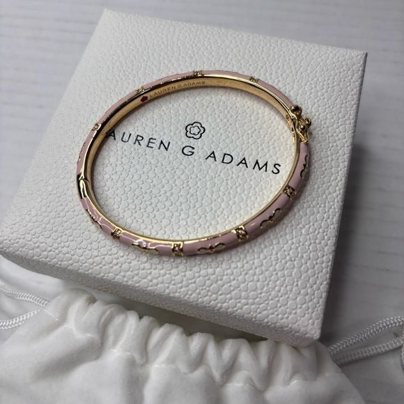 *NEW* LAUREN G. ADAMS Pink Daisy Love Stackable Bangle