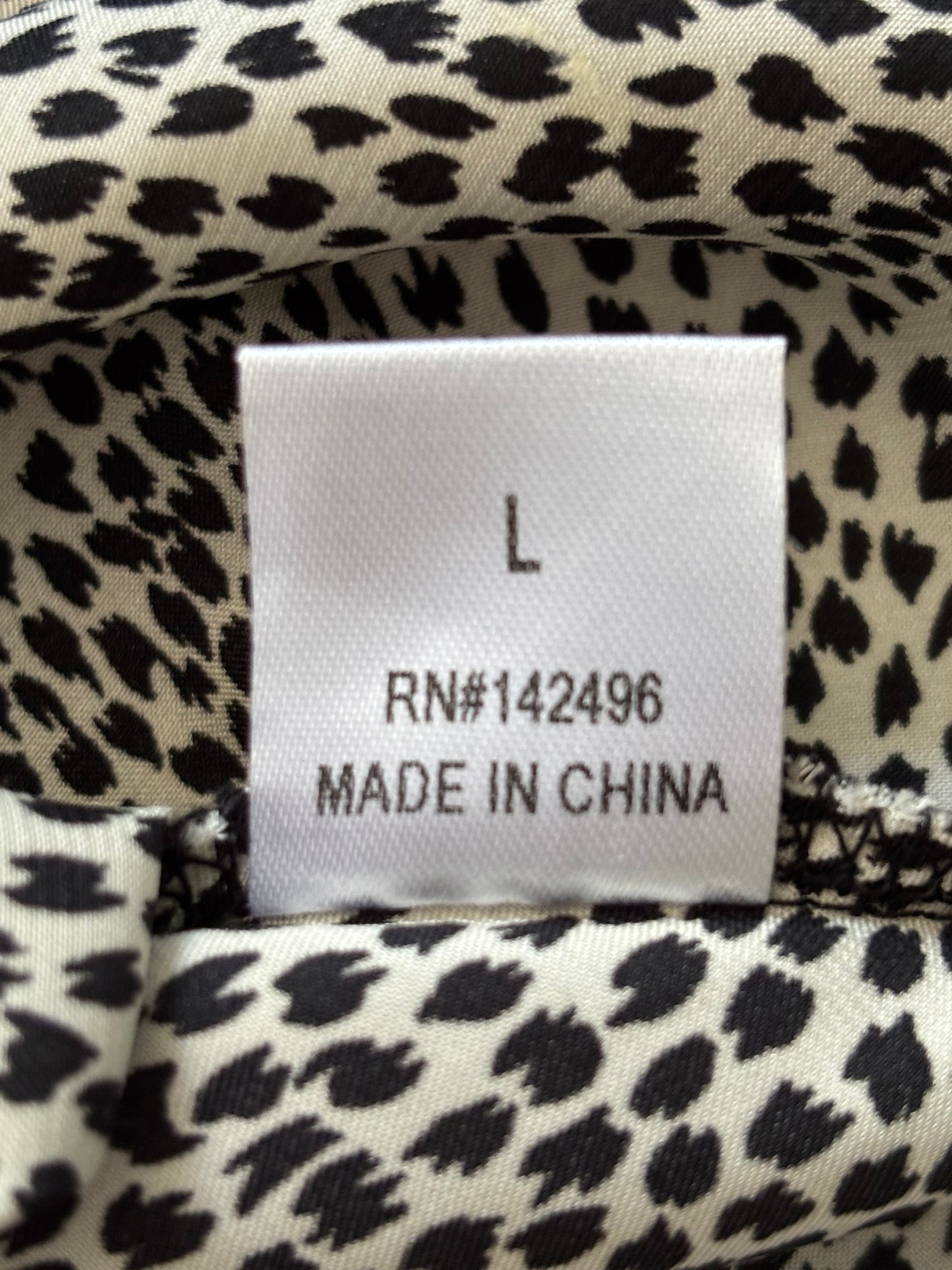 RE:NAMED Animal Print Satin Bias Midi Skirt Size Large