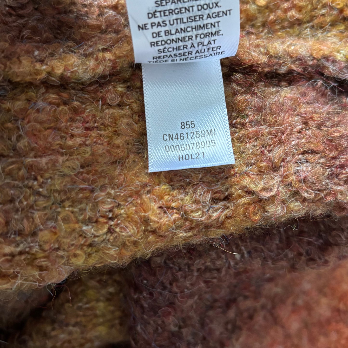 CASLON Ombré Mock Neck Sweater Dress in Sunset Orange Size Medium