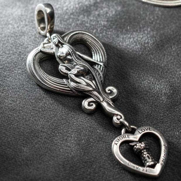 BARRY KIESELSTEIN-CORD KC Studio Sterling Silver Rapunzel Love Heart Pendant