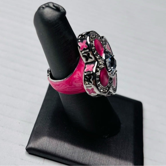 LAUREN G ADAMS Floral Knight Cocktail Ring Size 7