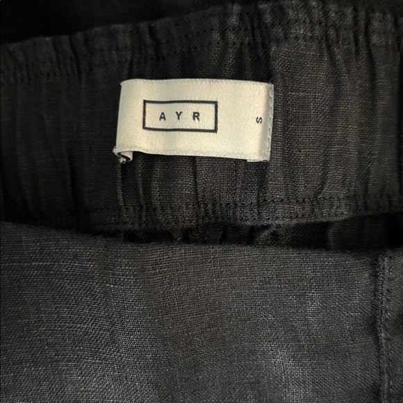 AYR The Supremo Pant in Black Heavyweight Silk Size Small