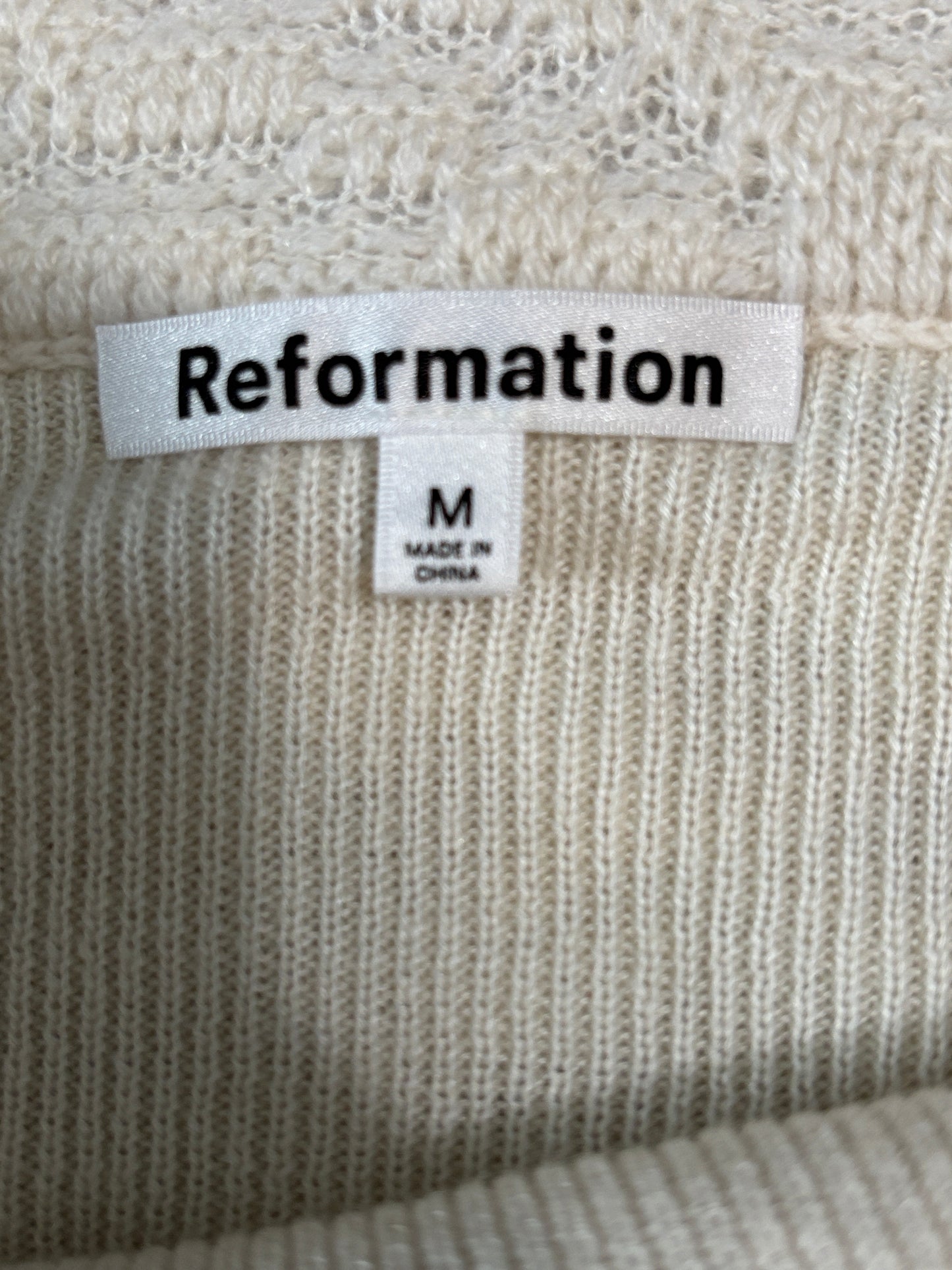 REFORMATION Rose Cashmere & Linen Blend Tube Top Size Medium