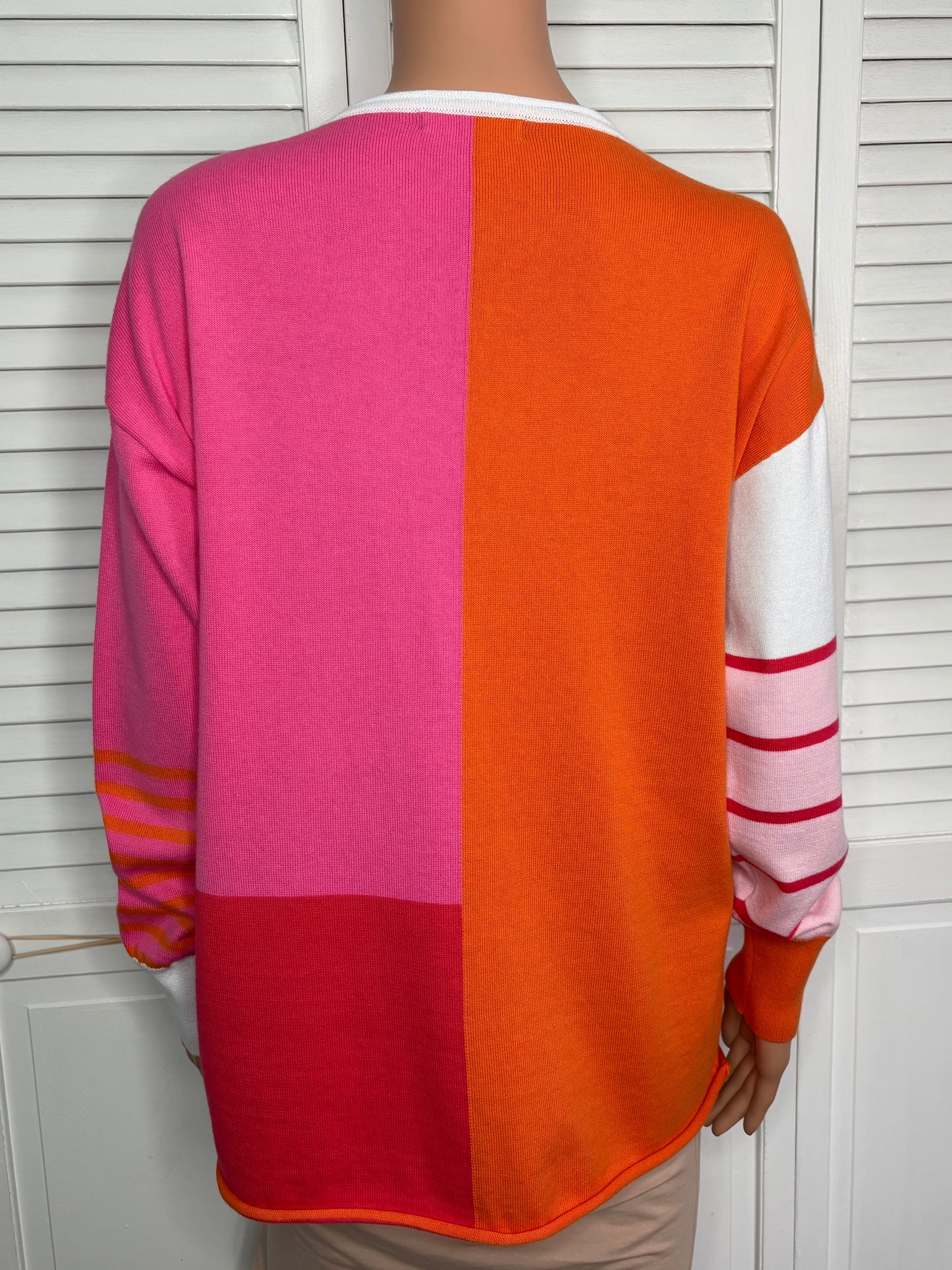FUNSPORT Cotton Colorblock Sweater Size Medium