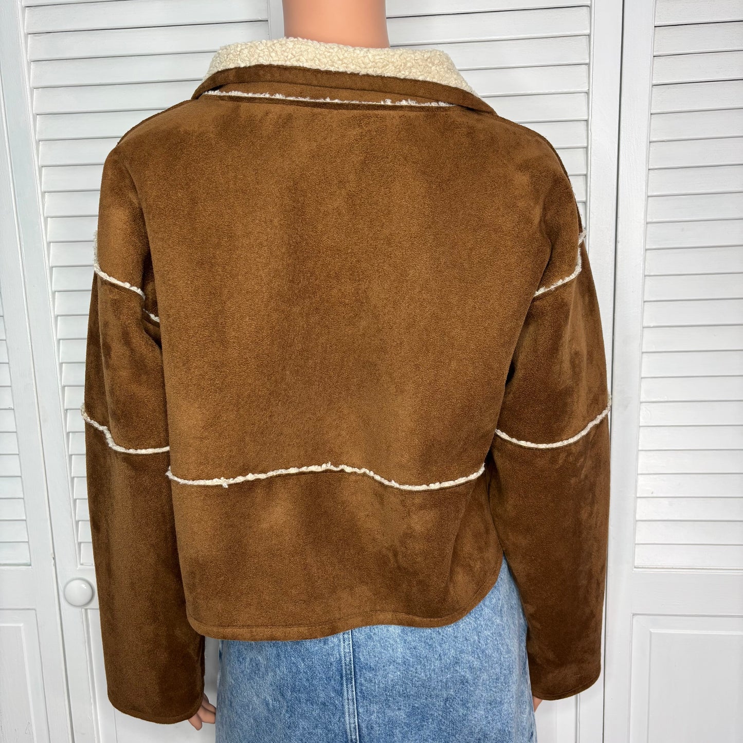VELVET by Graham & Spencer Kelly Luxe Sherpa Reversible Jacket Size Small