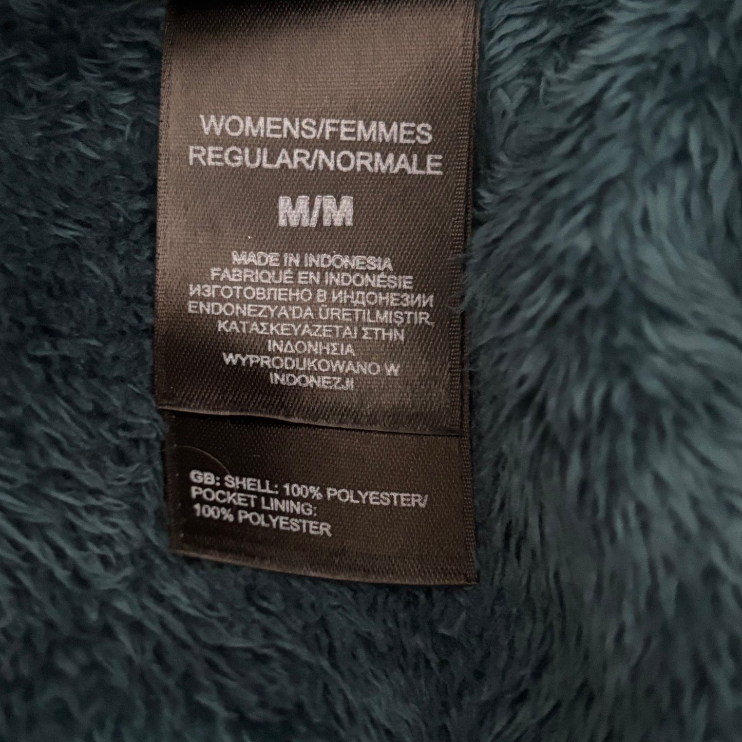 THE NORTH FACE Deep Teal Osito Full-Zip Fleece Jacket Size Medium