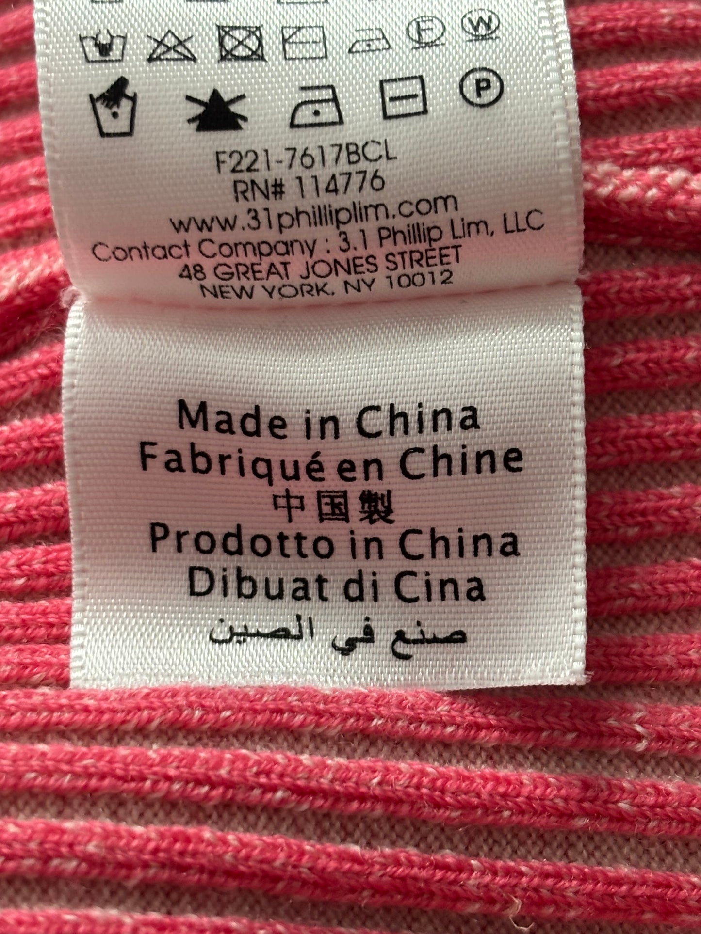 3.1 PHILLIP LIM Pink Ribbed Wool Cut-Out Maxi Dress Size Small