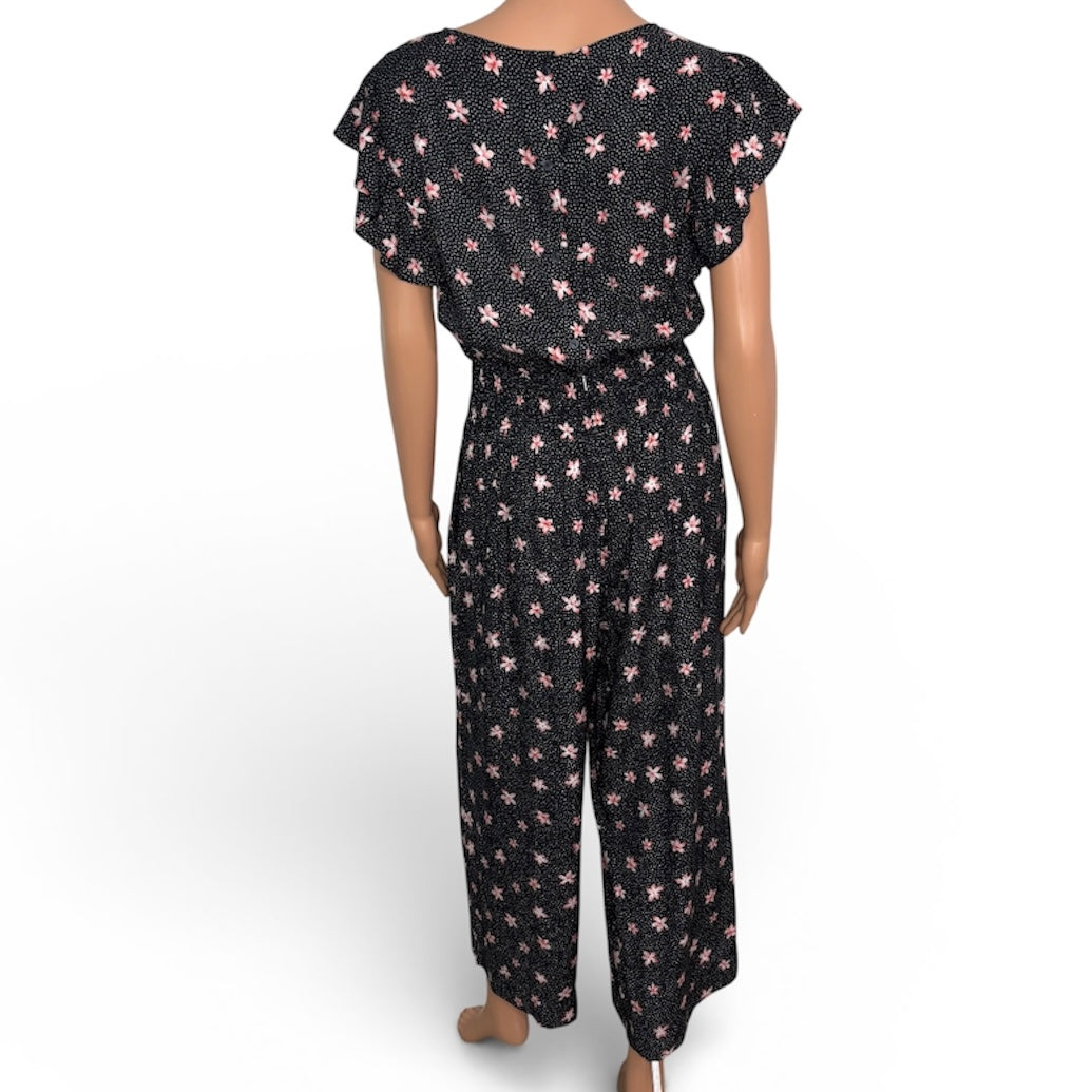 REBECCA TAYLOR Star Fleur Silk Blend Jumpsuit Size 8