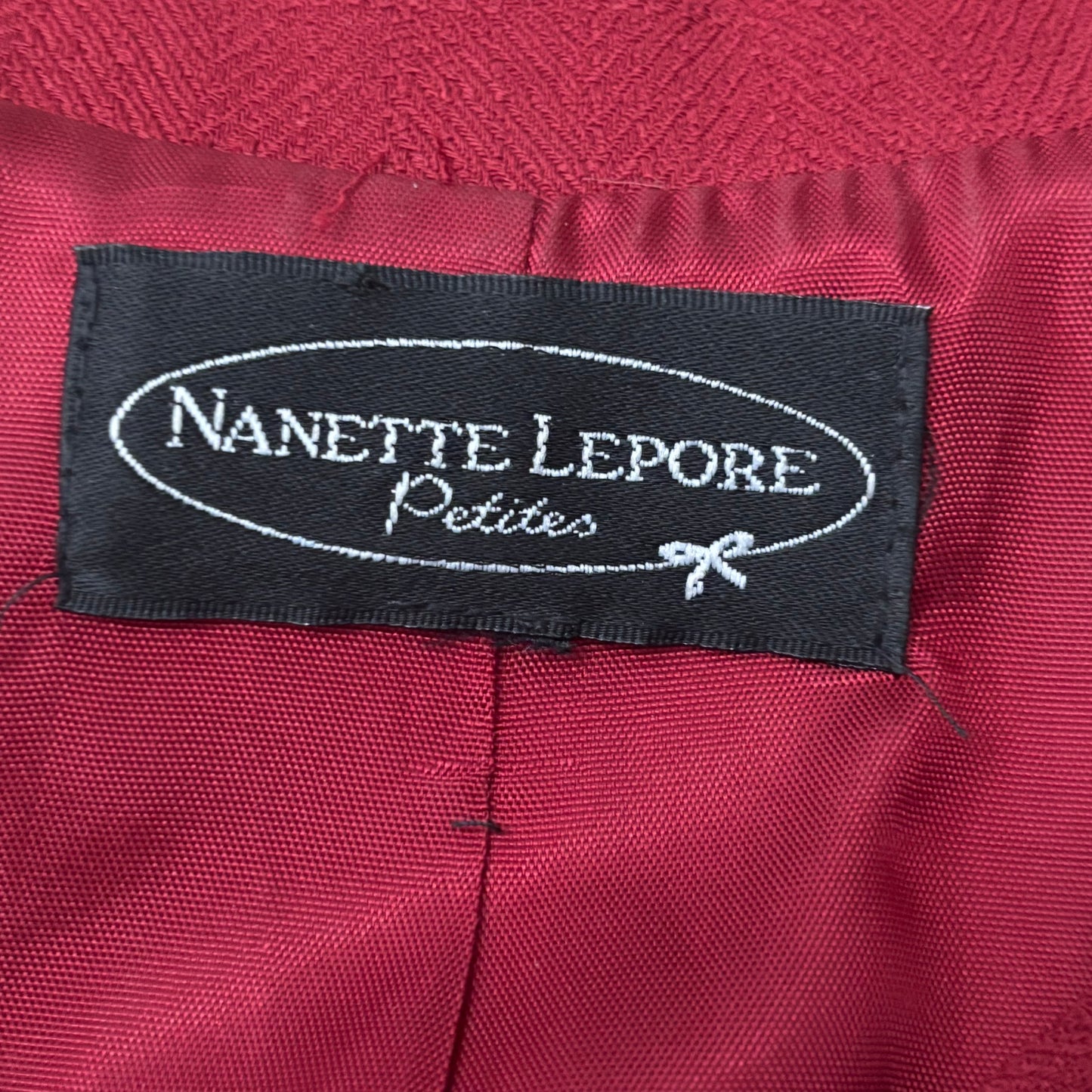 NANETTE LEPORE Vintage Petites Crimson 2-Pc Dress & Blazer Suit Set Size XS