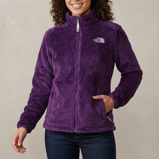 THE NORTH FACE Purple Osito Full-Zip Fleece Jacket Size Medium