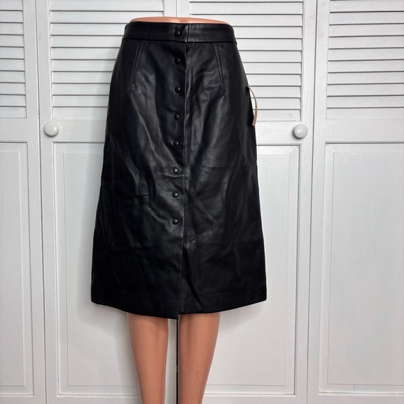*New* CAARA Mimi Vegan Leather Pencil Skirt in Black