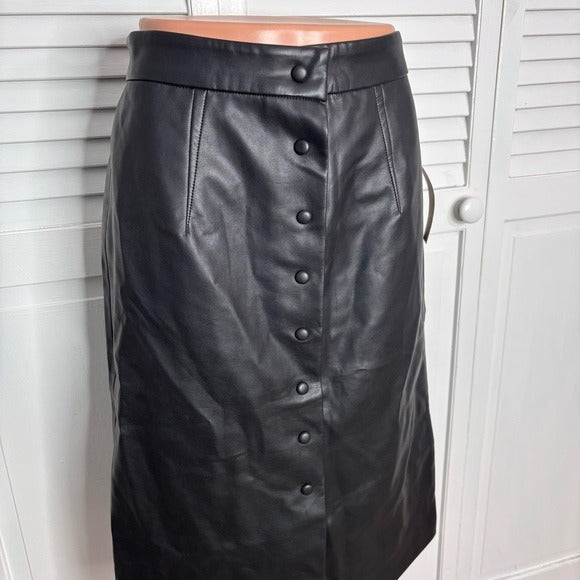 *New* CAARA Mimi Vegan Leather Pencil Skirt in Black