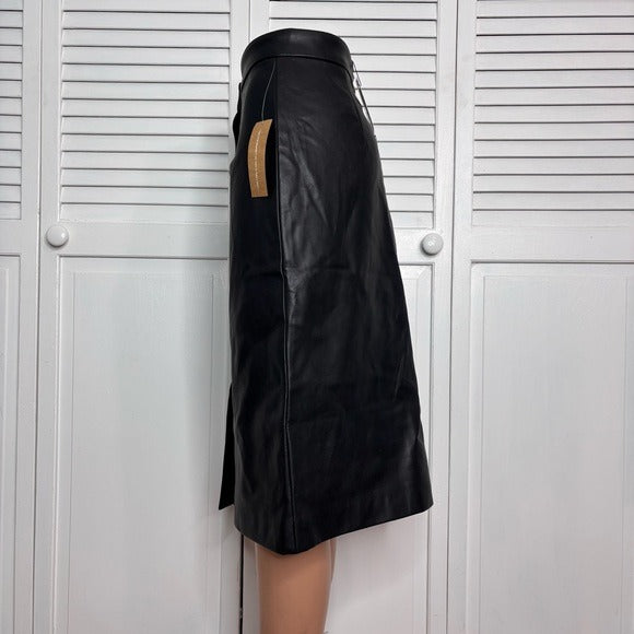 *New* CAARA Mimi Vegan Leather Pencil Skirt in Black