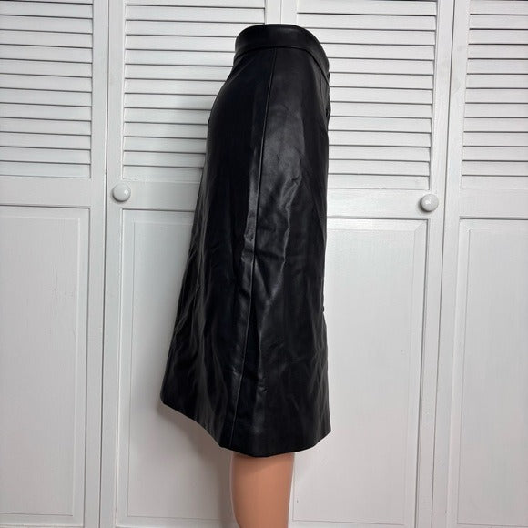 *New* CAARA Mimi Vegan Leather Pencil Skirt in Black