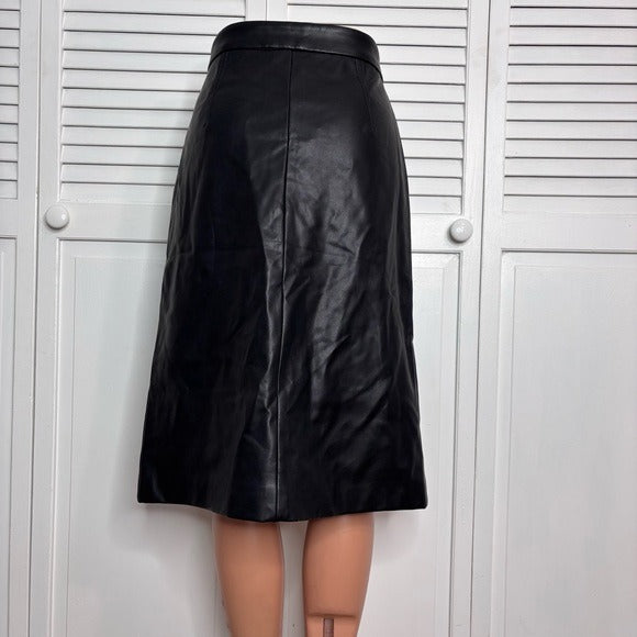 *New* CAARA Mimi Vegan Leather Pencil Skirt in Black