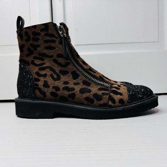 Giuseppe Zanotti Austin Pony Fur Boots Size 38