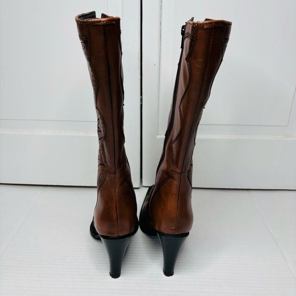 LUICHINY City Nights Knee-High Cognac Boot Size 7