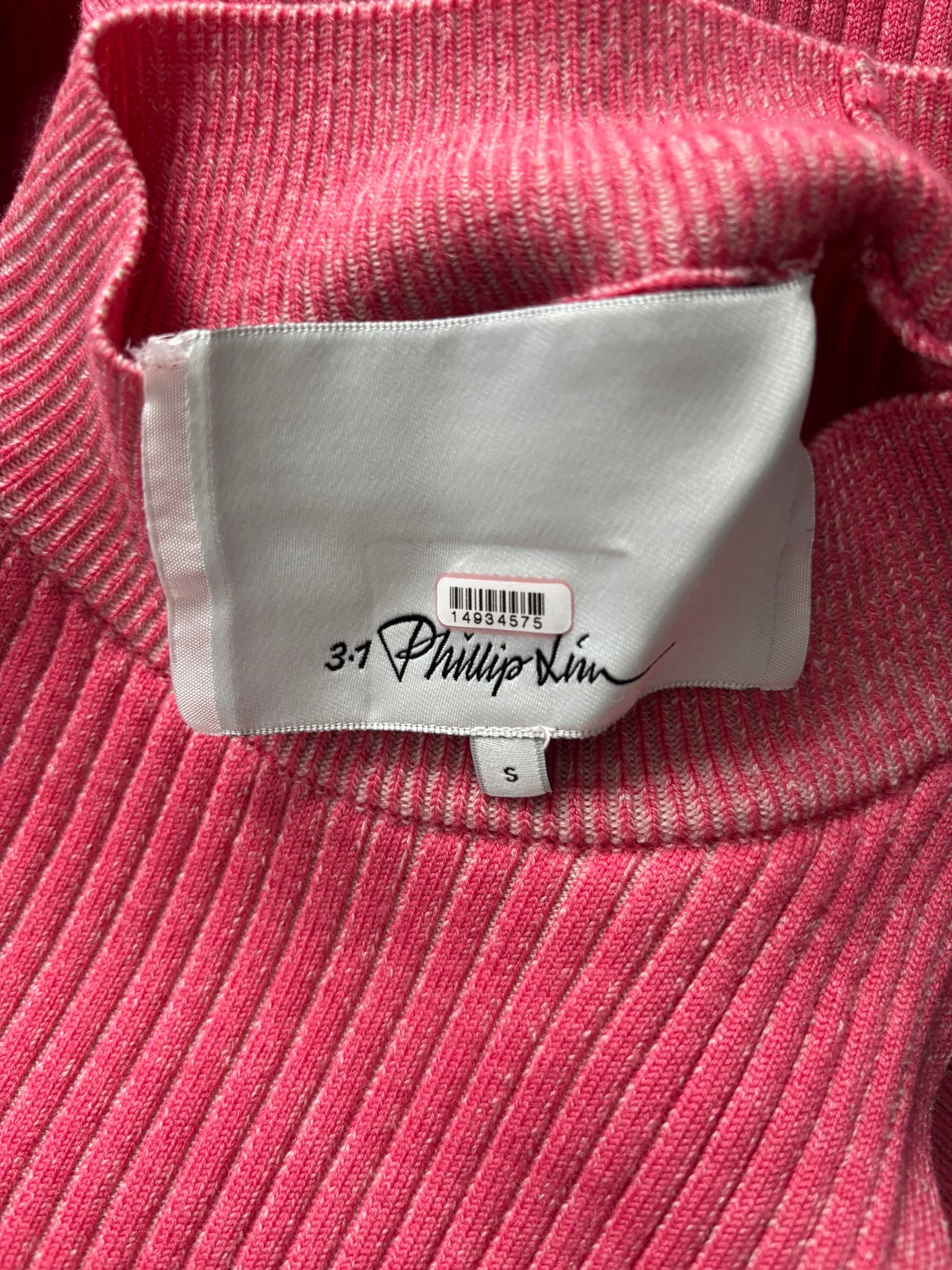 3.1 PHILLIP LIM Pink Ribbed Wool Cut-Out Maxi Dress Size Small