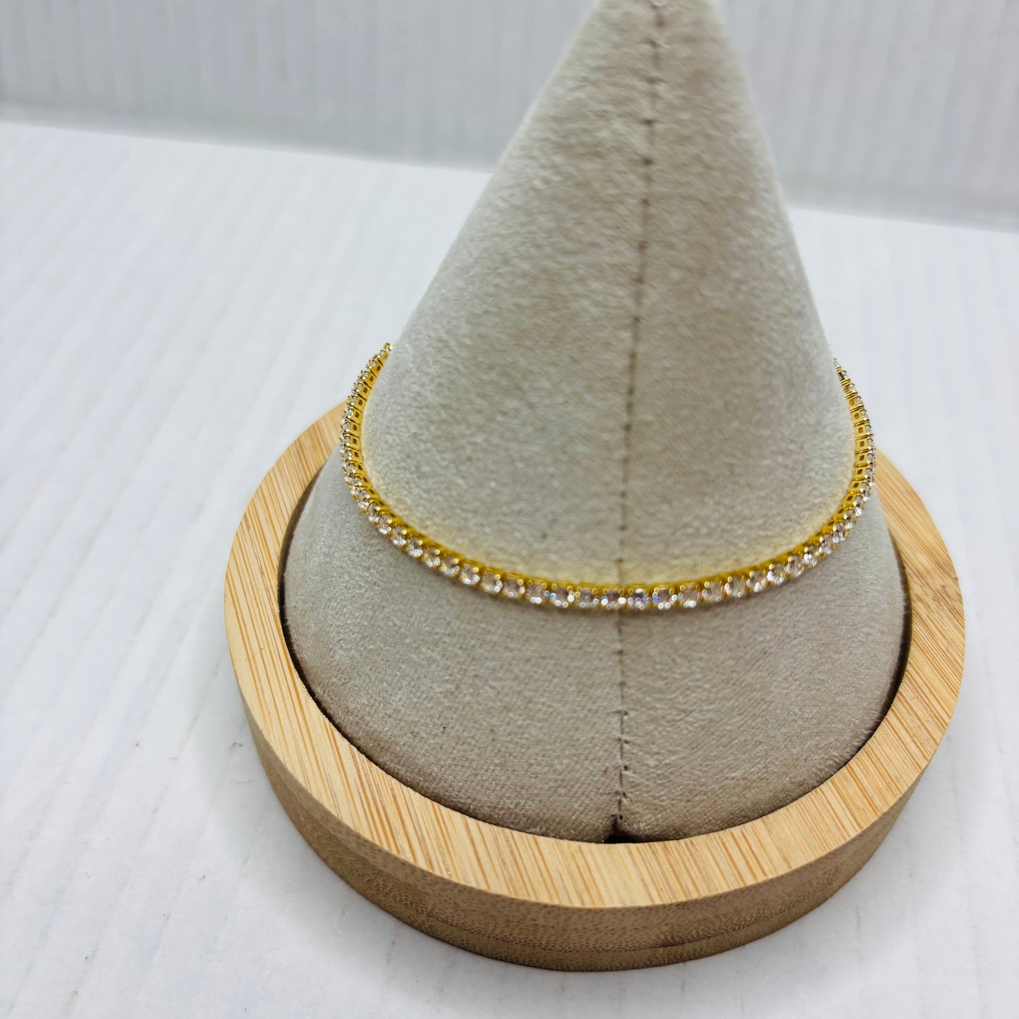 New SHASHI Gold-Tone CZ Adjustable Slider Tennis Bracelet