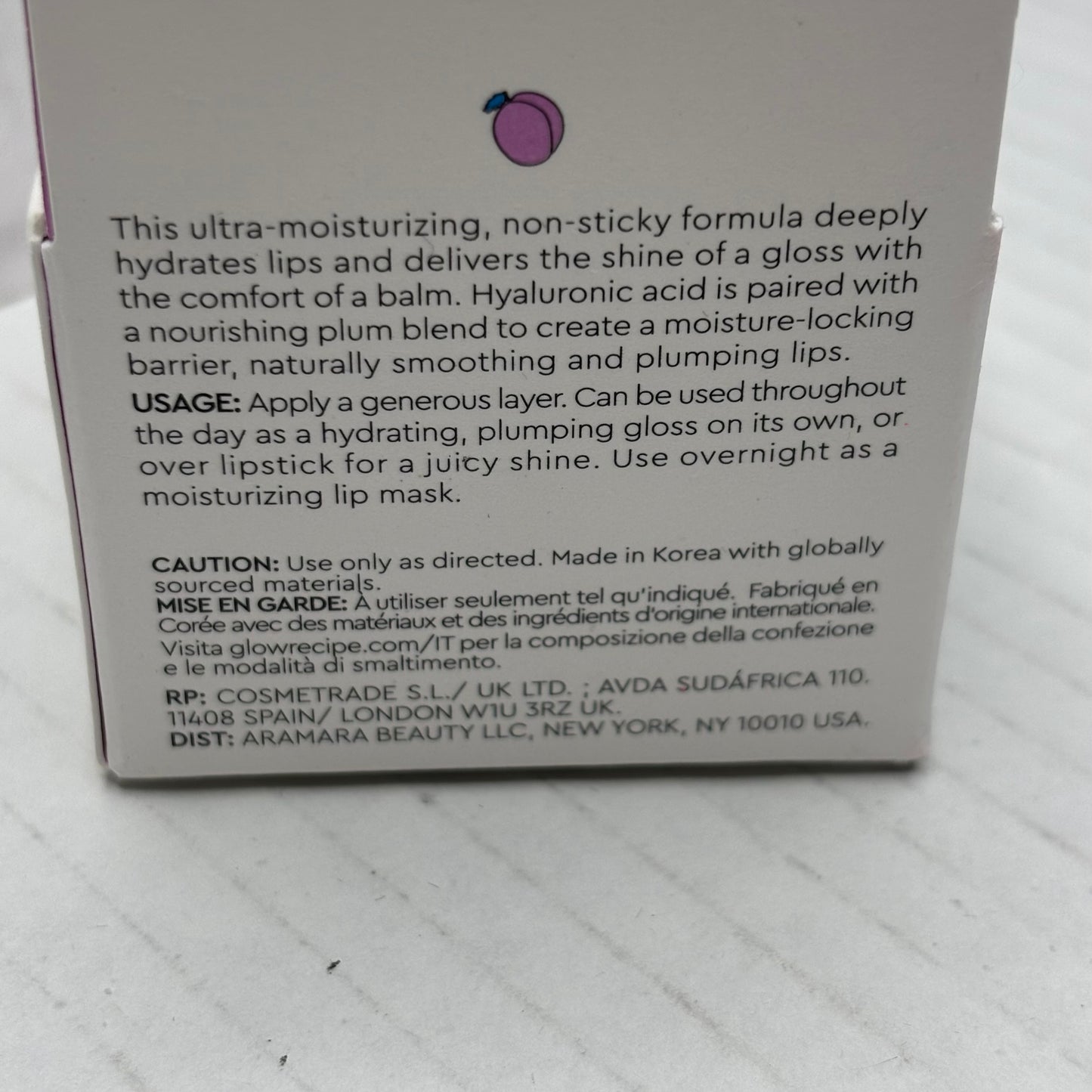 GLOW RECIPE Plum Plump Hyaluronic Gloss Balm