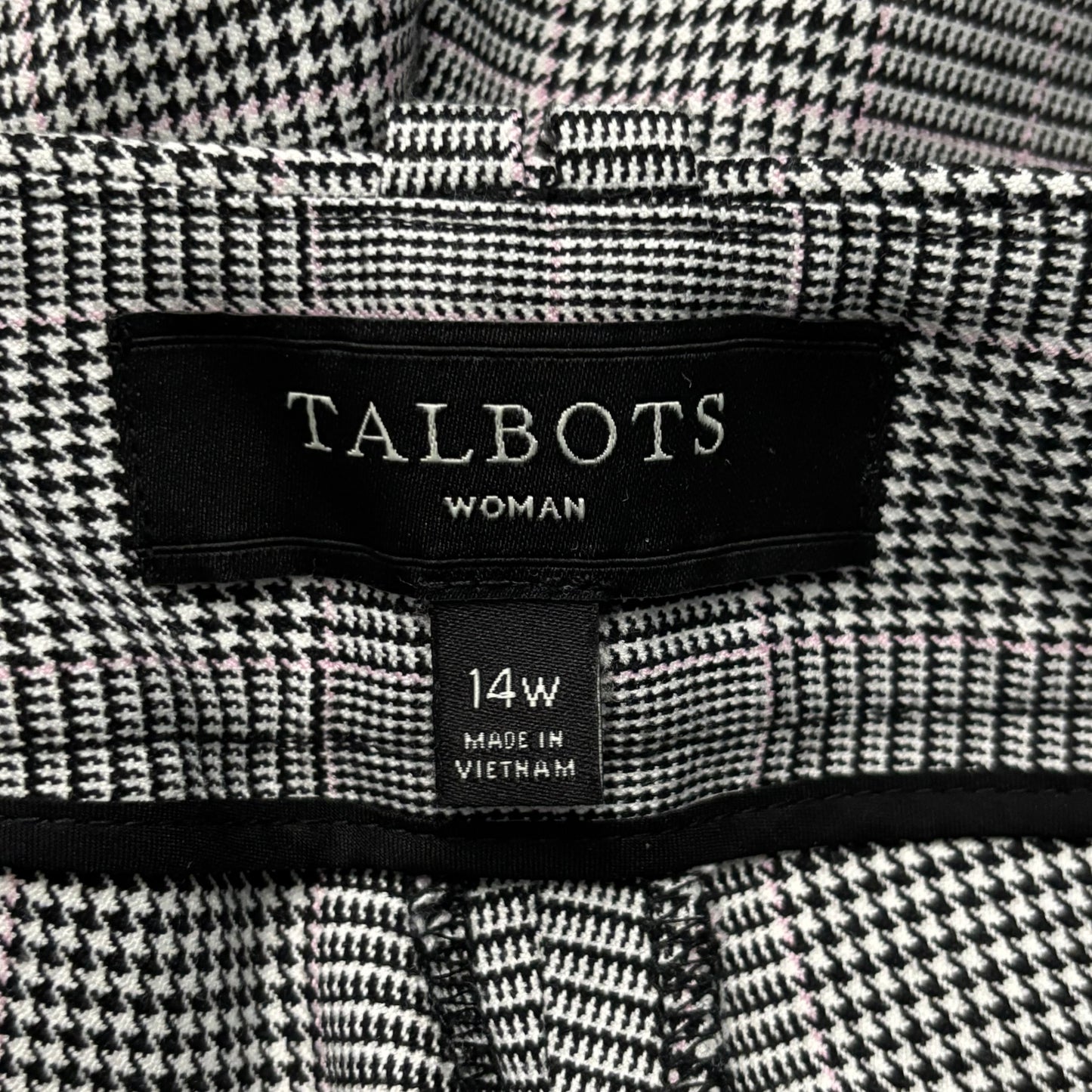 TALBOTS Glen Plaid Ankle Pants Size 14W