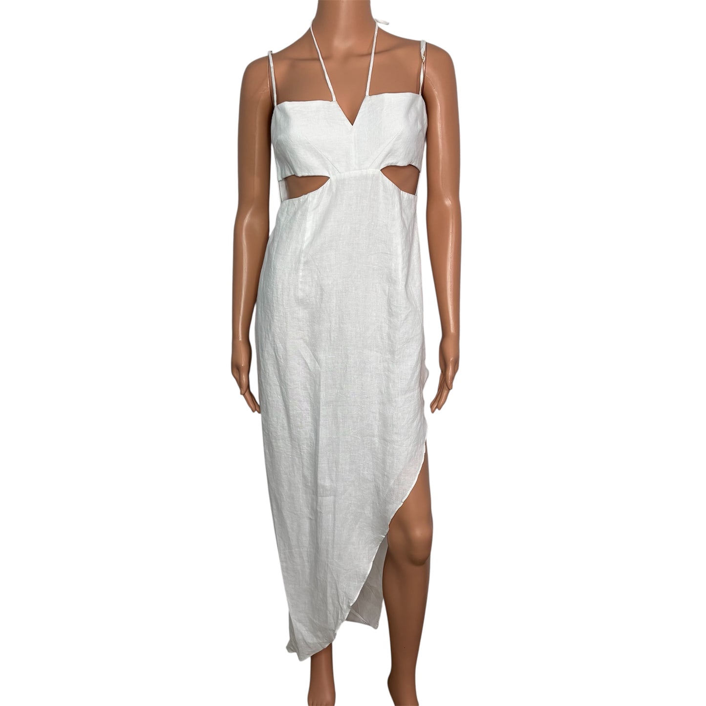 RUMER THE LABEL Freya White Linen Maxi Dress Size Small