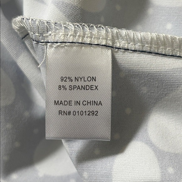 LULU B Floral Navy Blue Button Tunic Size Medium