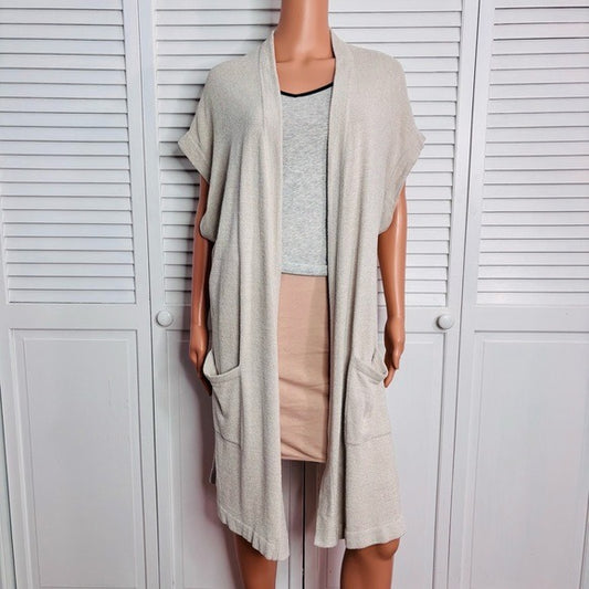 BAREFOOT DREAMS CozyChic Ultra Lite Long Sleeveless Cardigan Size XL
