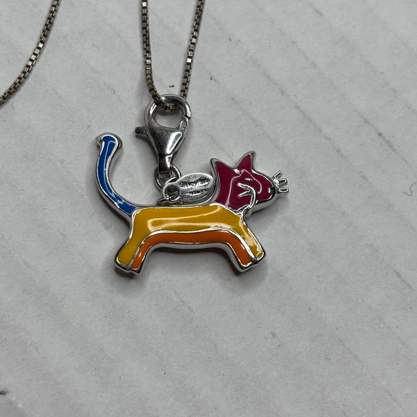 LAUREL BURCH Vintage Sterling Silver "Toshio" Cat Necklace
