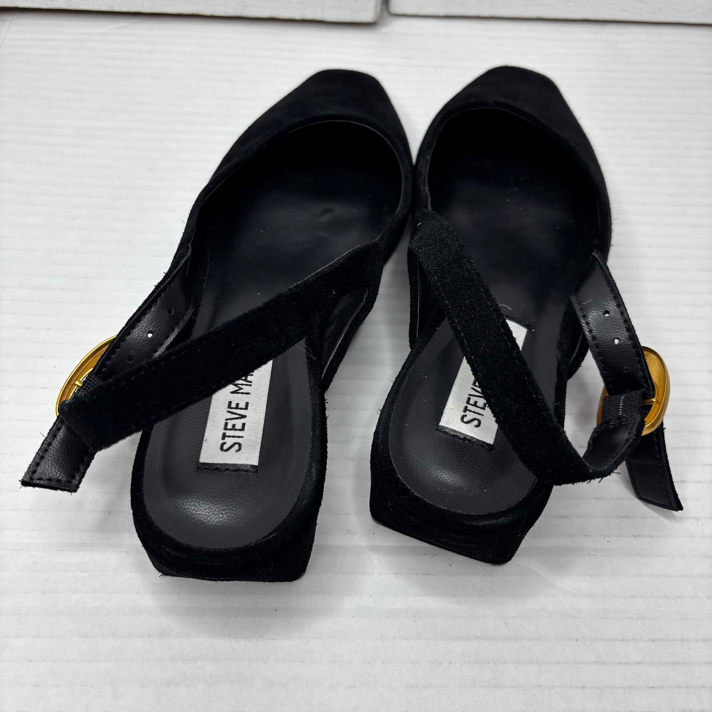 STEVE MADDEN Diona Slingback Flats in Black Suede Size 6M