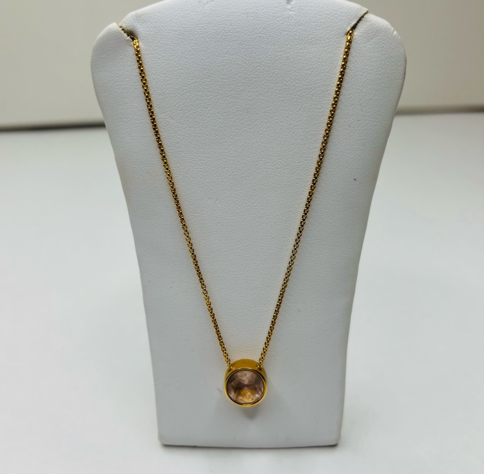 DEAN DAVIDSON Signature Knockout Pendant Necklace in Morganite & Gold