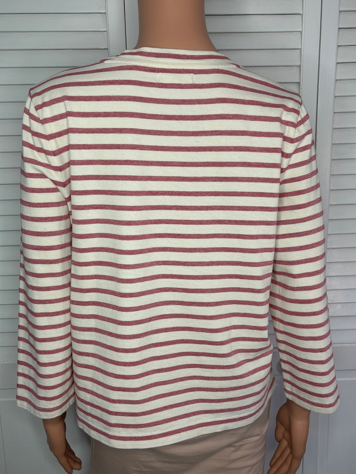 MADEWELL Striped Cotton Long-Sleeve Tee Size Medium