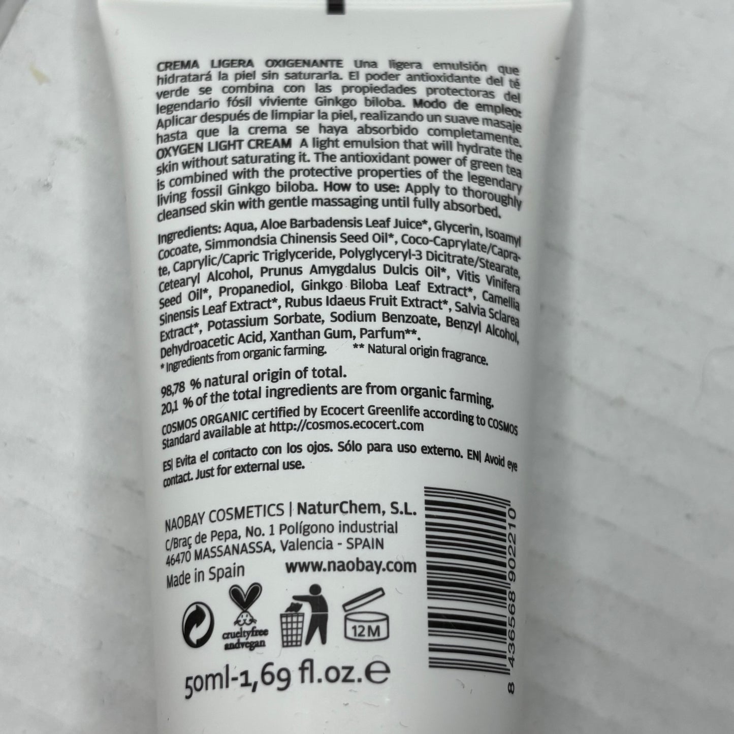 New NAOBAY Detox Unpolluted Oxygen Light Cream