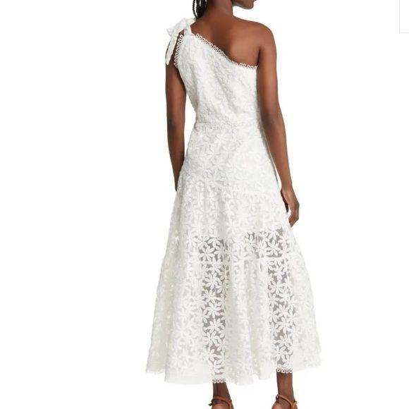 *NEW* LOST + WANDER Madonna Lily Lace One-Shoulder Maxi Dress Size Medium