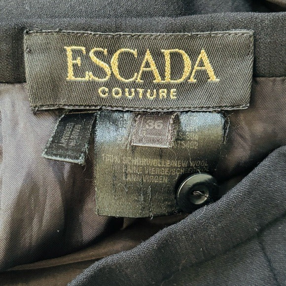 ESCADA COUTURE Wool Pencil Skirt in Black Size Small