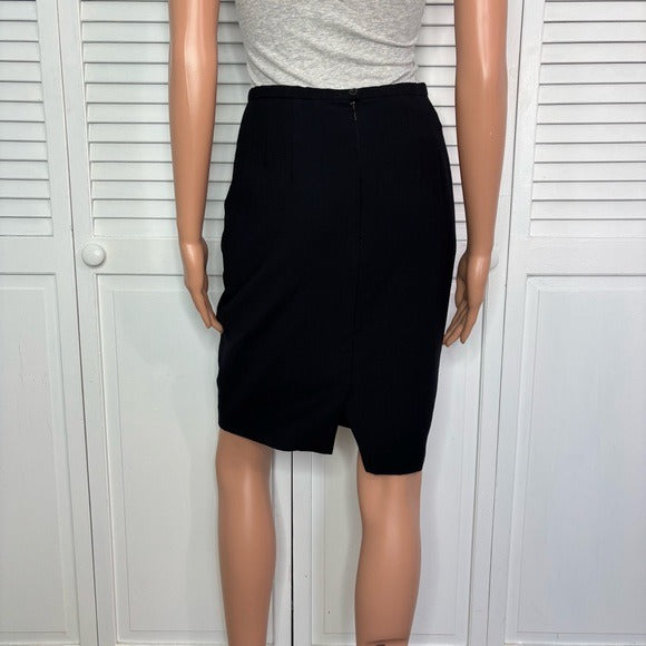 ESCADA COUTURE Wool Pencil Skirt in Black Size Small