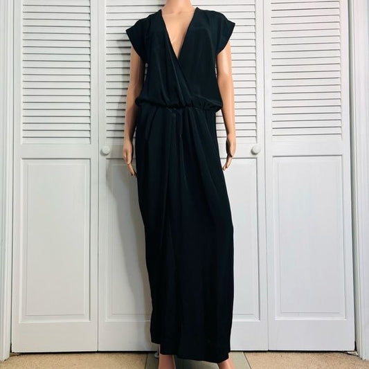 MARISSA WEBB Black Deep V-Neck Maxi Dress Size 4