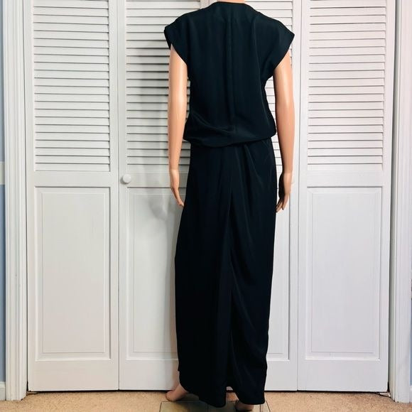 MARISSA WEBB Black Deep V-Neck Maxi Dress Size 4